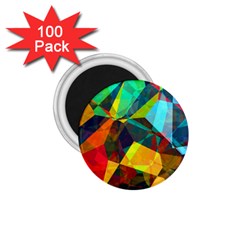 Color Abstract Polygon Background 1.75  Magnets (100 pack) 