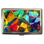 Color Abstract Polygon Background Cigarette Money Case Front