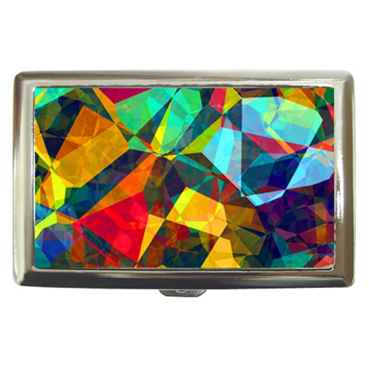 Color Abstract Polygon Background Cigarette Money Case