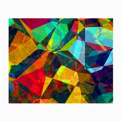 Color Abstract Polygon Background Small Glasses Cloth