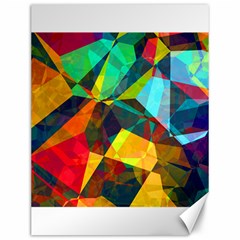 Color Abstract Polygon Background Canvas 12  x 16 