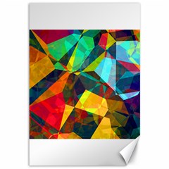 Color Abstract Polygon Background Canvas 12  x 18 