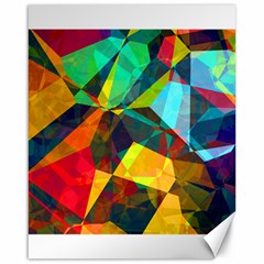 Color Abstract Polygon Background Canvas 16  x 20 