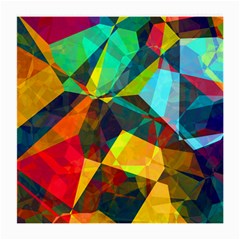 Color Abstract Polygon Background Medium Glasses Cloth