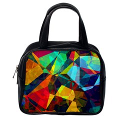 Color Abstract Polygon Background Classic Handbag (One Side)