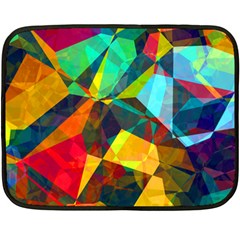 Color Abstract Polygon Background Fleece Blanket (Mini)