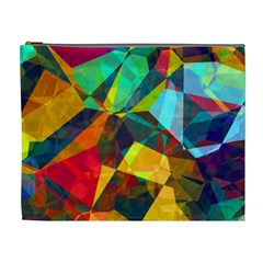 Color Abstract Polygon Background Cosmetic Bag (XL)