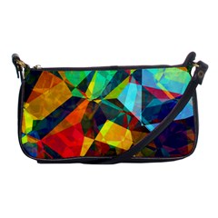 Color Abstract Polygon Background Shoulder Clutch Bag