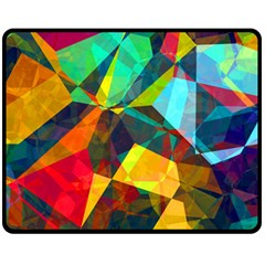 Color Abstract Polygon Background Fleece Blanket (medium)  by HermanTelo