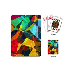 Color Abstract Polygon Background Playing Cards (Mini)