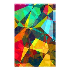 Color Abstract Polygon Background Shower Curtain 48  x 72  (Small) 