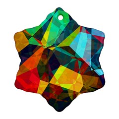 Color Abstract Polygon Background Ornament (Snowflake)