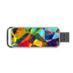 Color Abstract Polygon Background Portable USB Flash (Two Sides)