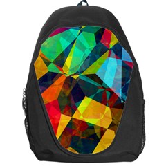 Color Abstract Polygon Background Backpack Bag