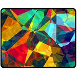 Color Abstract Polygon Background Double Sided Fleece Blanket (Medium)  58.8 x47.4  Blanket Front