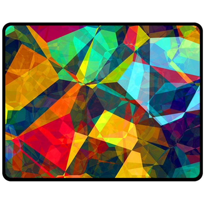 Color Abstract Polygon Background Double Sided Fleece Blanket (Medium) 