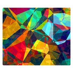 Color Abstract Polygon Background Double Sided Flano Blanket (Small) 