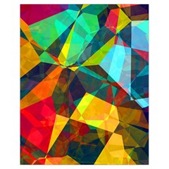 Color Abstract Polygon Background Drawstring Bag (Small)