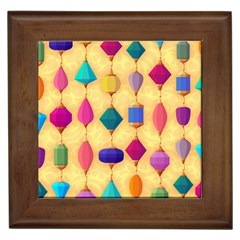 Colorful Background Stones Jewels Framed Tiles by HermanTelo