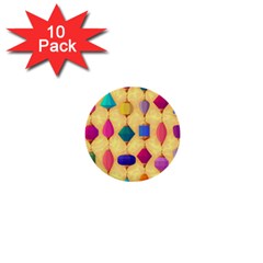 Colorful Background Stones Jewels 1  Mini Buttons (10 Pack)  by HermanTelo