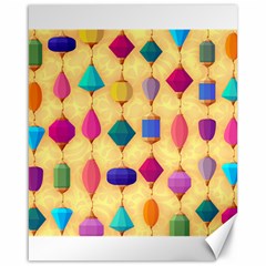 Colorful Background Stones Jewels Canvas 16  X 20 