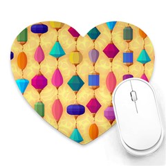 Colorful Background Stones Jewels Heart Mousepads