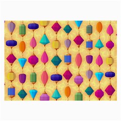 Colorful Background Stones Jewels Large Glasses Cloth (2 Sides)