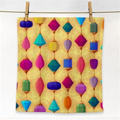 Colorful Background Stones Jewels Face Towel by HermanTelo