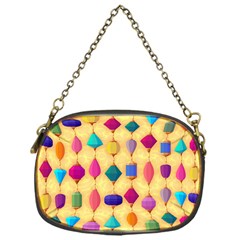 Colorful Background Stones Jewels Chain Purse (one Side)