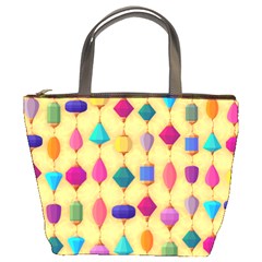 Colorful Background Stones Jewels Bucket Bag