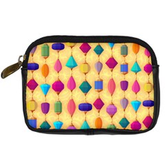 Colorful Background Stones Jewels Digital Camera Leather Case