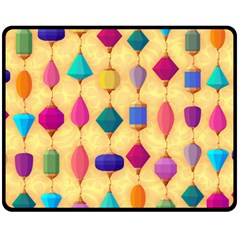 Colorful Background Stones Jewels Fleece Blanket (medium)  by HermanTelo