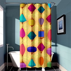 Colorful Background Stones Jewels Shower Curtain 36  X 72  (stall) 