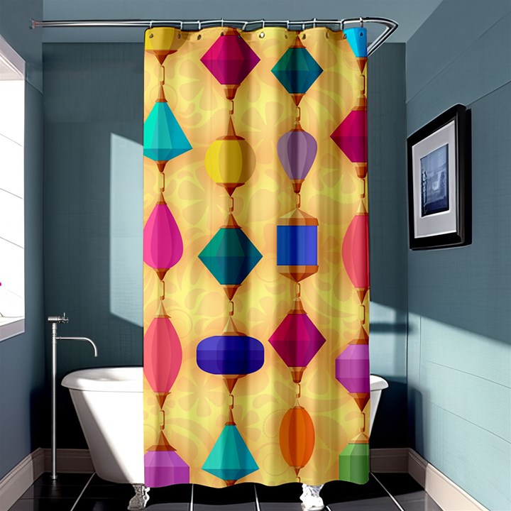 Colorful Background Stones Jewels Shower Curtain 36  x 72  (Stall) 