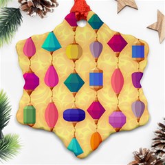 Colorful Background Stones Jewels Ornament (snowflake)