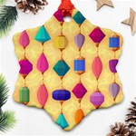 Colorful Background Stones Jewels Ornament (Snowflake) Front