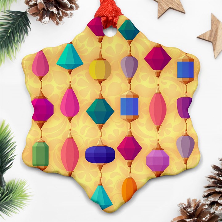 Colorful Background Stones Jewels Ornament (Snowflake)