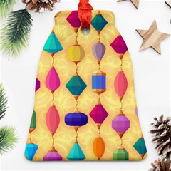 Colorful Background Stones Jewels Ornament (bell)