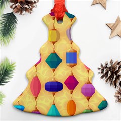 Colorful Background Stones Jewels Christmas Tree Ornament (two Sides)