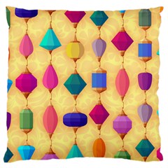 Colorful Background Stones Jewels Large Cushion Case (two Sides)