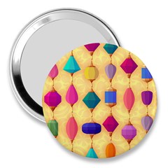 Colorful Background Stones Jewels 3  Handbag Mirrors