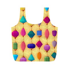 Colorful Background Stones Jewels Full Print Recycle Bag (m)