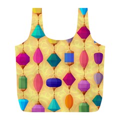 Colorful Background Stones Jewels Full Print Recycle Bag (l) by HermanTelo