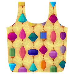 Colorful Background Stones Jewels Full Print Recycle Bag (xl)