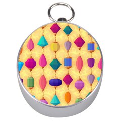 Colorful Background Stones Jewels Silver Compasses