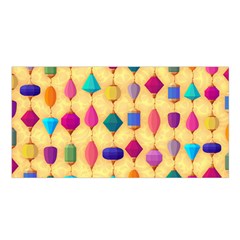 Colorful Background Stones Jewels Satin Shawl by HermanTelo