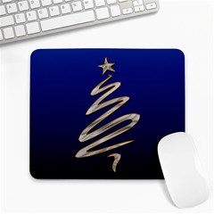 Christmas Tree Grey Blue Large Mousepads by HermanTelo