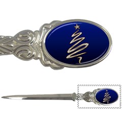 Christmas Tree Grey Blue Letter Opener by HermanTelo