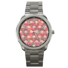 Colorful Background Abstract Sport Metal Watch