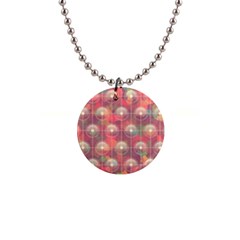 Colorful Background Abstract 1  Button Necklace by HermanTelo